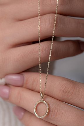 گردنبند طلا طلائی زنانه 14 عیار Kolyecik - کد 888659242