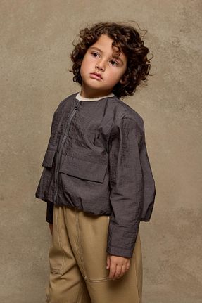 کت طوسی بچه گانه رگولار Fahhar Kids - کد 874802261