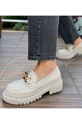 کفش لوفر بژ زنانه چرم مصنوعی BERASHOES - کد 889141611