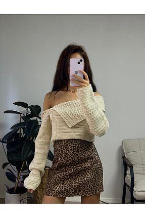 پلیور نباتی زنانه ساده Butic - کد 888836963