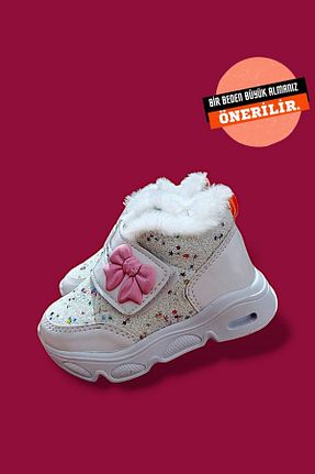 بوت / نیم بوت سفید بچه گانه چرم مصنوعی MODA - کد 887007335