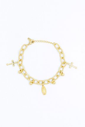 دستبند استیل (فولاد) طلائی زنانه استیل (فولاد) Due PerleS Jewellery - کد 845437385