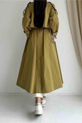 ترنچکت سبز زنانه پنبه ای MELEK ARAZ - کد 888703852