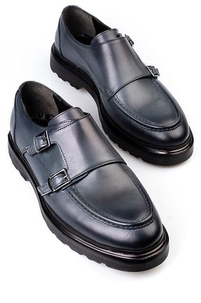 کفش کلاسیک طوسی مردانه چرم خالص maximoda - کد 888718966