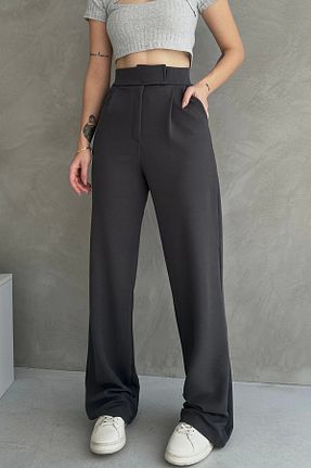 شلوار طوسی زنانه بافتنی NO979 - کد 879414753
