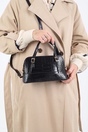 کیف دوشی مشکی زنانه چرم مصنوعی SESUME - کد 888721301
