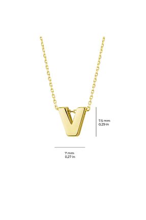 گردنبند طلا زرد زنانه 14 عیار GOLDKUPE - کد 889391340
