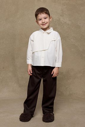 پیراهن سفید بچه گانه رگولار Fahhar Kids - کد 874800667