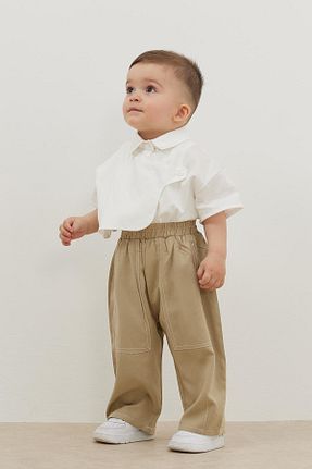 شلوار بژ بچه گانه بافتنی Fahhar Kids - کد 829234118
