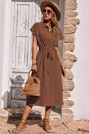 لباس قهوه ای زنانه بافتنی Madmext - کد 832735452