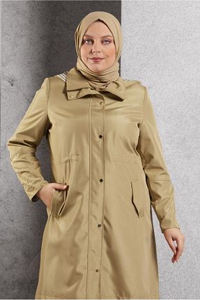 ترنچکت بژ زنانه پلی استر Alvina - کد 889611587