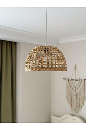 لوستر خاکی حصیر AFRALYAHOME - کد 366069032
