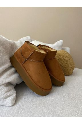 بوت / نیم بوت قهوه ای زنانه الاستین Büşra Sultan Ayakkabı & Çanta - کد 863429830