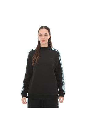 سوئیشرت مشکی زنانه ساده adidas - کد 864453316
