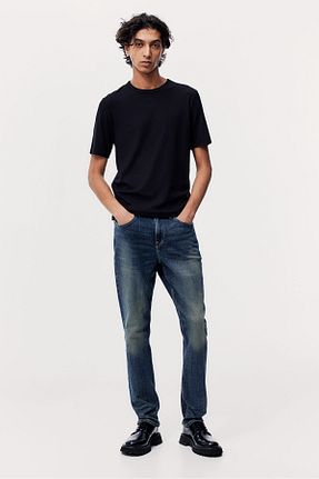شلوار جین آبی مردانه پاچه تنگ H&M - کد 872242721