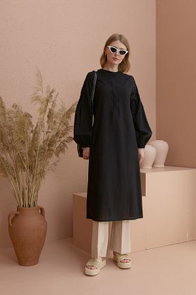 پیراهن مشکی زنانه رگولار Fatma Atasoy - کد 839406464