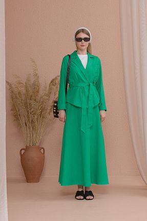 ست بالاتنه و پائین تنه سبز زنانه بافتنی Fatma Atasoy - کد 839401954