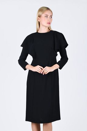 لباس مشکی زنانه کرپ la luce - کد 889625721