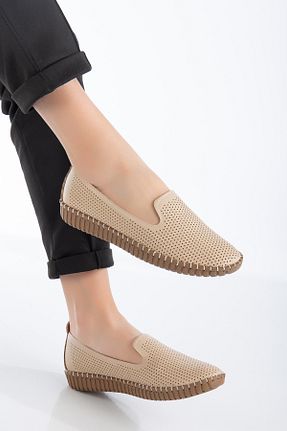 کفش اسپادریل بژ زنانه چرم مصنوعی BERASHOES - کد 888806562