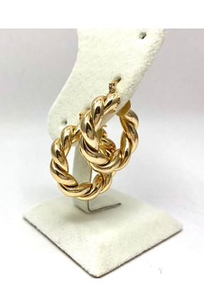 گوشواره استیل (فولاد) طلائی زنانه استیل (فولاد) merraaksesuar - کد 778365295