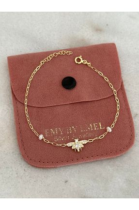 دستبند نقره زرد زنانه 925 عیار emy by emel luxury silver jewelry - کد 888799407