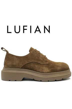 کفش اسنیکر قهوه ای مردانه بند دار Lufian - کد 866154713