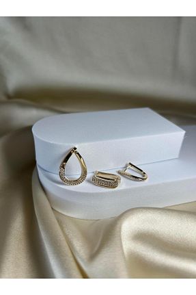 گوشواره استیل (فولاد) طلائی استیل (فولاد) BIJOUX - کد 888819252