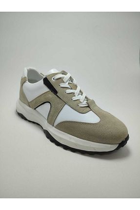 کفش اسنیکر بژ مردانه بند دار deriessem - کد 888813087