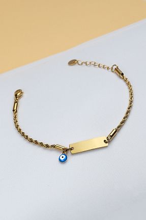 دستبند استیل (فولاد) زرد بچه گانه استیل (فولاد) Satürn Silver Kuyumculuk - کد 825485077