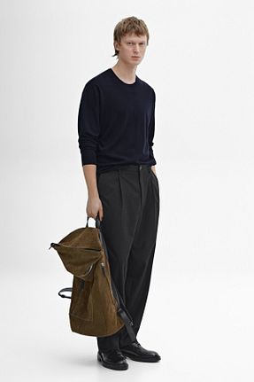 پلیور سرمه ای مردانه ساده Massimo Dutti - کد 888828384