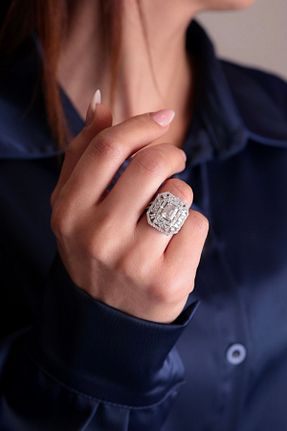 انگشتر نقره زنانه زیرکن Kiriş Gümüş - کد 792781767