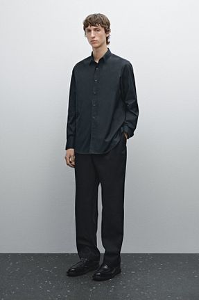 پیراهن سرمه ای مردانه اسلیم فیت Massimo Dutti - کد 888821230