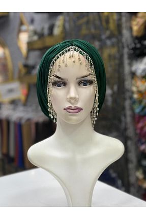 کلاه شنای حجاب سبز زنانه zagreus - کد 888817786