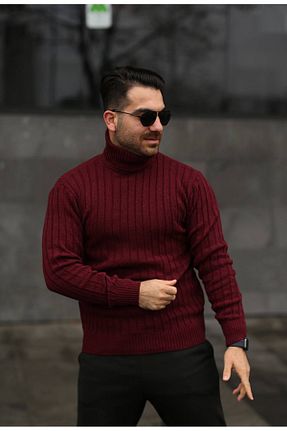 پلیور زرشکی مردانه ساده kcmoda - کد 888833279