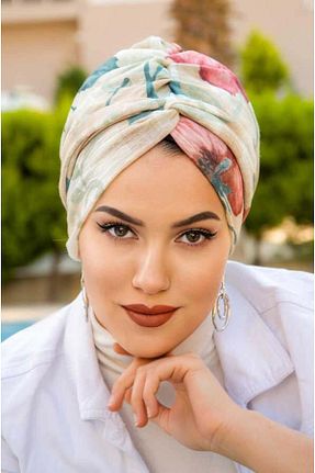 کلاه شنای حجاب بژ زنانه Aişe Tesettür - کد 837443306
