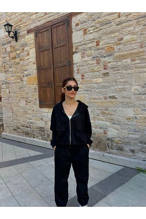 ست گرمکن مشکی زنانه پنبه ای Butik - کد 888833291