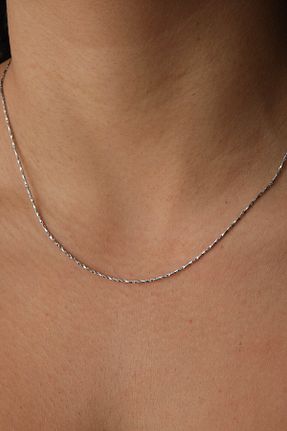 گردنبند استیل ( فولاد ) زنانه استیل ضد زنگ ESBAFLOR - کد 888832193