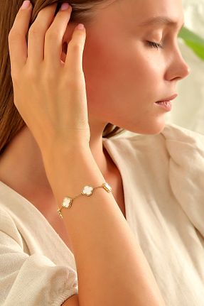 گردنبند نقره طلائی زنانه 925 عیار AcestesDesign - کد 888836660