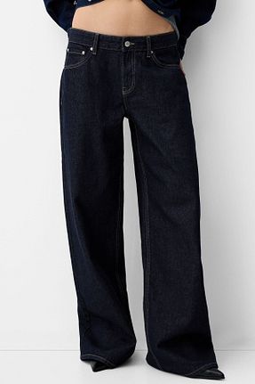 شلوار جین آبی زنانه رگولار Bershka - کد 888855773