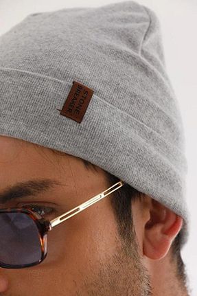 کلاه پشمی طوسی مردانه پنبه ای AyganStore - کد 888865144