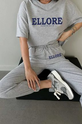 ست بالاتنه و پائین تنه طوسی زنانه بافت DAXİS Sportwear Company - کد 888858454