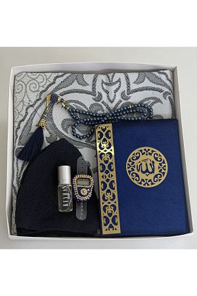 سجاده سرمه ای پنبه ای lifestyling - کد 889660916