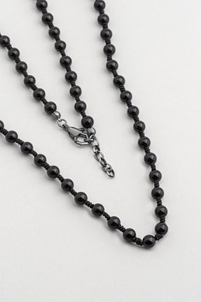 گردنبند استیل ( فولاد ) طوسی مردانه نقره So Chic - کد 889655852