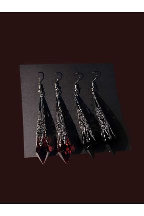 گوشواره جواهر طوسی لزران Batnests - کد 888895157
