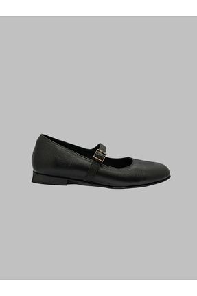 کفش آکسفورد مشکی زنانه پاشنه کوتاه (1 - 4 سانتی متر) ALBİNİ - کد 889696040