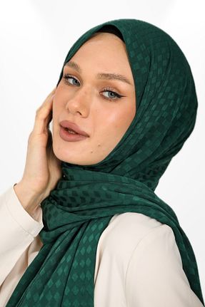 شال سبز زنانه کرپ hijabchi - کد 888921313