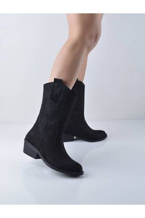 بوت / نیم بوت مشکی زنانه جیر Şanslı Ayakkabıcılık - کد 888935746