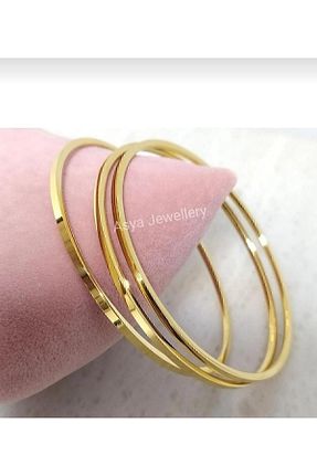دستبند استیل (فولاد) طلائی زنانه استیل (فولاد) NKIE JEWELS - کد 888948918