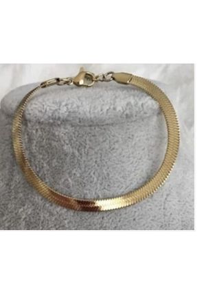 دستبند استیل (فولاد) طلائی زنانه استیل (فولاد) NKIE JEWELS - کد 888949428