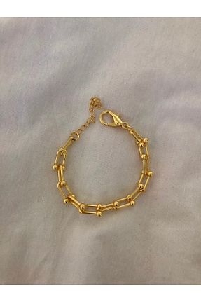 دستبند استیل (فولاد) زرد استیل (فولاد) NKIE JEWELS - کد 888949287